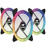 Kit 3 Fans Cooler Argb 6 Pinos Single Ring 120mm Ventoinha 12cm Controlavel F11 L220RGB C3Tech Gamer