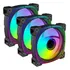 Kit 3 Fans Cooler Pc Gamer Rgb Ventoinha Gabinete Computador Led Rainbow