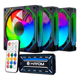 Kit 3 Fans Coolers Rgb 120mm