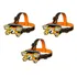Kit 3 Farol De Cabeça Led 5 Spots Recarregável Elástico