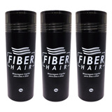 Kit 3 Fiber Hair Maquiagem Disfarce Calvície 30g Preto