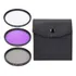 Kit 3 Filtros Polarizador Uv Cpl Fld Lente 58mm Câmeras Dslr