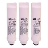 Kit 3 Filtros Refil Electrolux Pe 11 Pe11b Pe11x Purificador Cor Branco