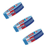 Kit 3 Fita Crepe Pintura Imobiliária Azul 18mm X 40m Tesa Uv