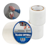 Kit 3 Fita Telada Auto Adesiva Drywall 100mm X 20 Metros