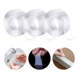 Kit 3 Fitas Dupla Face Nano Adesiva Reutilizável 3m Lavável