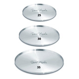 Kit 3 Forma Assadeira Pizza Redonda 25 30 35 Cm Alumínio B88
