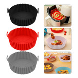 Kit 3 Forma De Silicone Airfryer Reutilizavel
