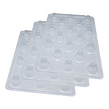 Kit 3 Formas Copinho De Licor Silicone 3 Partes Bwb 1273 Cor Branco