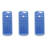 Kit 3 Formas De Gelo 24 Cubos Silicone C Tampa Livre De Bpa