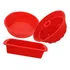 Kit 3 Formas De Silicone Pão Pudim E Bolo Cor Vermelho Clink