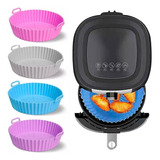Kit 3 Formas Silicone Forro Protetor Air Fryer Microondas