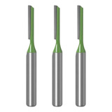 Kit 3 Fresa Reta Paralela 3mm Haste 6mm Metal Duro Tupia
