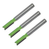 Kit 3 Fresas 6mm 2 Corte Reto 15mm Para Mdf Tupia Marcenaria