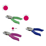 Kit 3 Furadores Alicate Papel Eva Círculo 1 5mm 3mm 6mm