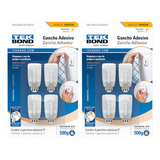Kit 3 Gancho Cabide Adesivo Tekbond Pvc Até 500g Topázio 4pc