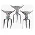 Kit 3 Garfo Tridente 3 Pontas