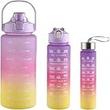 Kit 3 Garrafas De Agua Squeeze Galão 2 Litros 800ml E 255ml Antivazamento Coloridas Academia Garrafa Com Alça Garrafa Frases Motivacionais 03 Garrafas De Agua Coloridas Cores Sortidas E Degradê