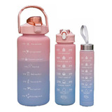 Kit 3 Garrafas Squeeze Agua 2 Litros Academia