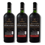 Kit 3 Garrafas Vinho Pérgola Tinto Suave 1 L Original