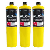 Kit 3 Gás Maçarico Portátil Solda Refrigeração Rlx Pro 400g