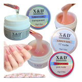 Kit 3 Gel X d Uv Led 15g Unha Pink Nude Transparente Nude
