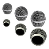 Kit 3 Globos Metálicos P Microfone Sm58 Beta 58 Fortes Cor Prateado