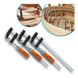 Kit 3 Grampo Sargento Tipo F 35cm 63kg Ajuste Aperto Rápido