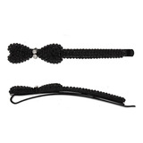 Kit 3 Grampos Para Cabelo Metal Aplique Resina Laço