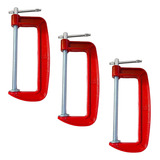 Kit 3 Grampos Sargento Tipo C 6 Polegadas Marcenaria 200mm