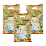 Kit 3 Granulado Areia Para Gatos Peepoop Mandioca 4kg Fino X 12kg De Peso Neto