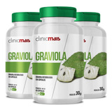 Kit 3 Graviola 380mg Chá Mais 60 Cápsulas Sabor Sem Sabor