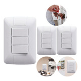 Kit 3 Interruptor Triplo 3 Teclas 6a Simples Tramontina Nf e