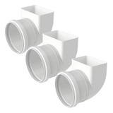 Kit 3 Joelhos Para Calha 100mm Transição Retangular