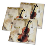 Kit 3 Jogo De Cordas Viola De Arco Dominante Orchestral 5300