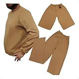 Kit 3 Jumbo CDP Presidiário 1 Moletom 1 Calça 1 Bermuda Masculino 100 Sarja BR Alfa Único Regular Regular GG Caqui 