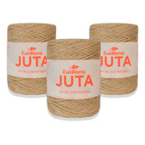 Kit 3 Juta Natural Rolo Fio Corda Cordão 2mm C 125m Cada