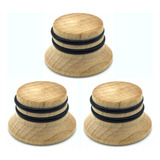 Kit 3 Knob Madeira Maple Fosco Guitarra Baixo Volume Tone