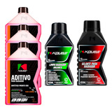 Kit 3 Koube Aditivo Pronto Uso Limpa Radiador Selante 