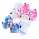 Kit 3 Laços Bebe Menina Faixa Mundo Nina Kids Pom Pom