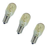 Kit 3 Lampada E14 15w 220v P Fogoes Geladeiras Microondas