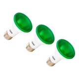 Kit 3 Lâmpada Jardim Verde Par20 Externa Led 6w Prova D água 127 220v