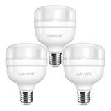 Kit 3 Lâmpada Led 20w Bulbo Soquete E27 Bivolt Casa Comércio