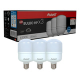 Kit 3 Lâmpada Led 20w Bulbo Soquete E27 Bivolt Casa Comércio