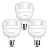 Kit 3 Lâmpada Led 20w Bulbo Soquete E27 Bivolt Casa Comércio