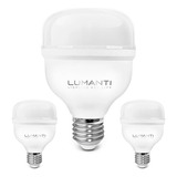 Kit 3 Lâmpada Led Bulbo 30w Branco Quente 3000k Amarelada