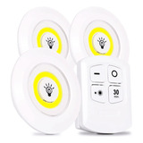 Kit 3 Lampada Led Iluminação Controle Cozinha Guarda Roupa
