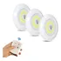 Kit 3 Lampada Luminaria Led Spot Sem Fio Com Controle Remoto