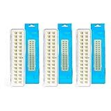 Kit 3 Lâmpada Luminária Luz De Emergência 30 Leds Super Slim Bivolt Acende Automaticamente Na Falta De Luz
