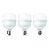 Kit 3 Lâmpadas Led Alta Potência Super Bulbo 40w Branco Frio Luz Branco frio 110v 220v